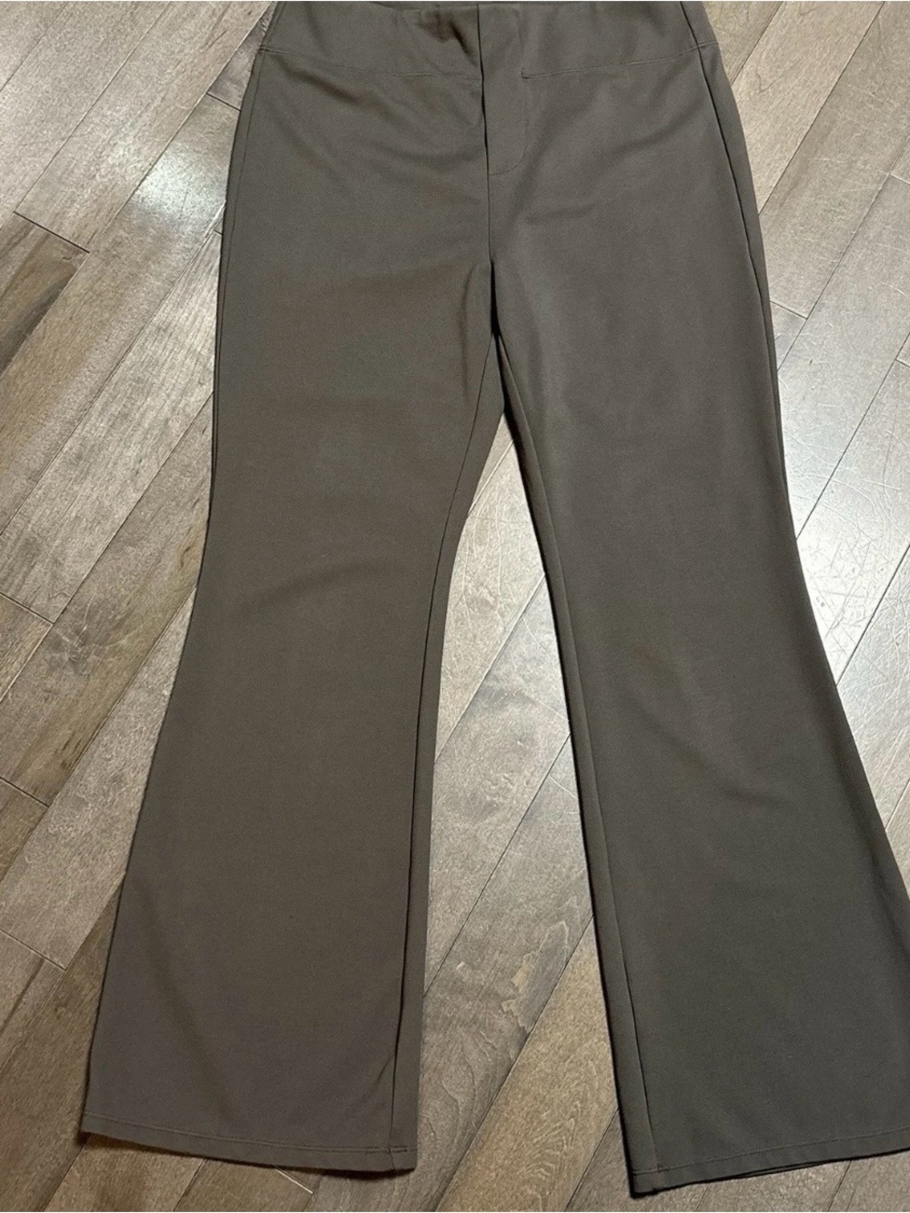 Halara Women's Size L Olive Taupe Flex High Rise Stretch Pockets Flare Pants